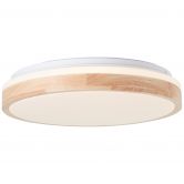 Deckenleuchte Cleo, beige, Ø 39 cm, Holz Lampe 