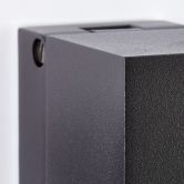 Außenwandleuchte Dalia, schwarz, 10 x 9,5 cm, Glas Außenleuchte 