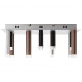 Deckenleuchte Eddy, braun, 35 x 50 cm, Metall Deckenlampe 