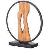 Tischleuchte Elea, braun, 25,8 x 27,8, Holz Lampe 