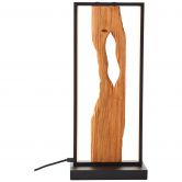 Tischleuchte Elea, braun, 50 x 22 cm, Holz Innenleuchte 