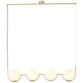 Pendelleuchte Ian, gold, 120 x 107 cm, Glas Lampe 