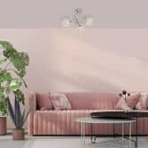 Deckenleuchte Jule, metallic, 20,5 x 43 cm, Glas Deckenlampe, dimmbar 