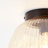 Deckenleuchte Junis, braun, 21,8 x 25 cm, Glas Deckenleuchte 