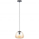 Pendelleuchte Junis, braun, 176 x 25 cm, Glas Pendelleuchte 