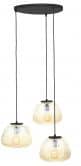 Pendelleuchte Junis, braun, 176 x 40 cm, Metall Pendelleuchte 