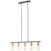 Pendelleuchte Karl, braun, 113 x 80 cm, Holz Pendel-lampe, dimmbar 