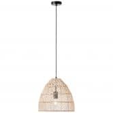 Pendelleuchte Lionel, braun, 120 x 34,5 cm, Rattan Pendellampe 