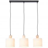 Pendelleuchte Manuel, braun, 130 x 80 cm, Holz Pendellampe 