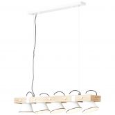 Pendelleuchte Maria, beige, 115 x 95 cm, Holz Pendelleuchte 