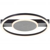 Deckenleuchte Maximilian, schwarz, 5 x 37 cm, Metall Glitzereffekt 