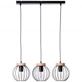 Pendelleuchte Oliver, braun, 116 x 65,5 cm, Holz Pendellampe 