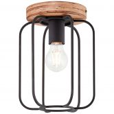 Deckenleuchte Rosalie, braun, 27 x 20 cm, Holz Innenleuchte 