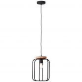 Pendelleuchte Rosalie, braun, 130 x 25 cm, Holz Pendellampe 