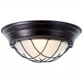 Wand- und Deckenleuchte Sina, schwarz, 14,5 x 34 cm, Glas Deckenlampe, dimmbar 