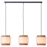 Pendelleuchte Till, braun, 120 x 110 cm, Textil Lampe 