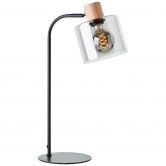 Tischleuchte Tim, braun, 50 x 18 cm, Glas Moderne tischlampe 