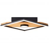 Deckenleuchte Vincent, braun, 6,2 x 25 cm, Holz Lampe 
