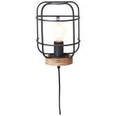 Wandleuchte Inga, braun, 29 x 19 cm, Holz Wandlampe 