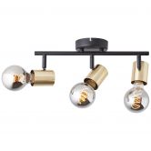 Deckenleuchte Karl, gold, 35,5 x 14,5 cm, Metall Lampe 