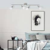 Deckenleuchte Noemi, silber, 13 x 70 cm, Metall Strahler 