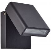 Wandleuchte Sam, schwarz, 15,5 x 10,5 cm, Metall Außenleuchte 