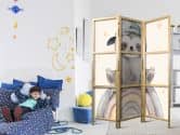 Japanischer Paravent, Raumteiler freistehend, Trennwand - Happy Sloth 