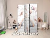 Paravent, Raumteiler freistehend, Trennwand - Plush Bears with Balloons - Pastel Hues 