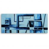 Leinwandbild, Abstrakt Blau 