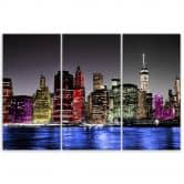 Leinwandbild 3-teilig, Architektur Skyline New York  