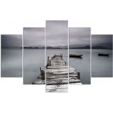 Leinwandbild 5 teilig, Pier Lake Landscape Bild 