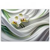 Leinwandbild, Orchidee abstrakt 3D 