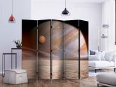 Paravent, Raumteiler freistehend, Trennwand - A small and a big planet II, 5-teilig - einseitig bedruckt - 225x172 cm 