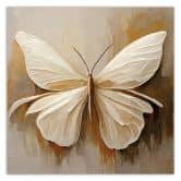 Leinwandbild Schmetterling beige gemalt 
