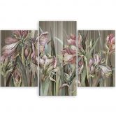 Leinwandbild 3 teilig, Iris Blumen 