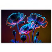 Leinwandbild, Neonblumen Natur 