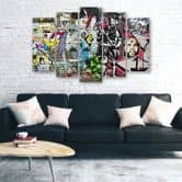 5-delige canvasprint Graffiti Street Art 
