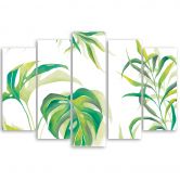 5-delige canvas print Monster's Leaves 