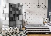 Paravent, Raumteiler freistehend, Trennwand - Geometrisches Puzzle 