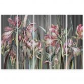 Leinwandbild 5 teilig, Iris Blumen 