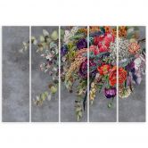 Leinwandbild 5 teilig, Blumenstrauß 