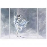Leinwandbild 5 teilig, Ballerina Pirouet 