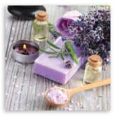 Leinwandbild, Zen Spa Lila Seife 