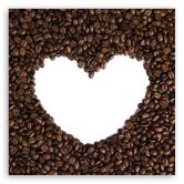 Leinwandbild, Kaffee Herz 