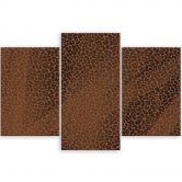 Leinwandbild 3 teilig, Leopard Leopard Pelfpatches Muster 
