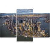 Leinwandbild 3-teilig, New York City Manhattan 