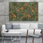 Leinwandbild 3 teilig, Lilia gelbe Blume 