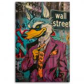 Canvas Schilderij, Wolf of Wall Street AI 
