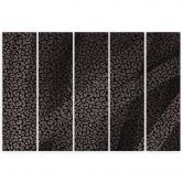 Leinwandbild 5 teilig, Leopard Leopard Pelfpatches Muster 
