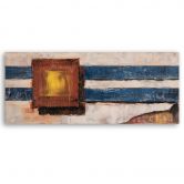 Leinwandbild, Abstrakt Blaue Linien 